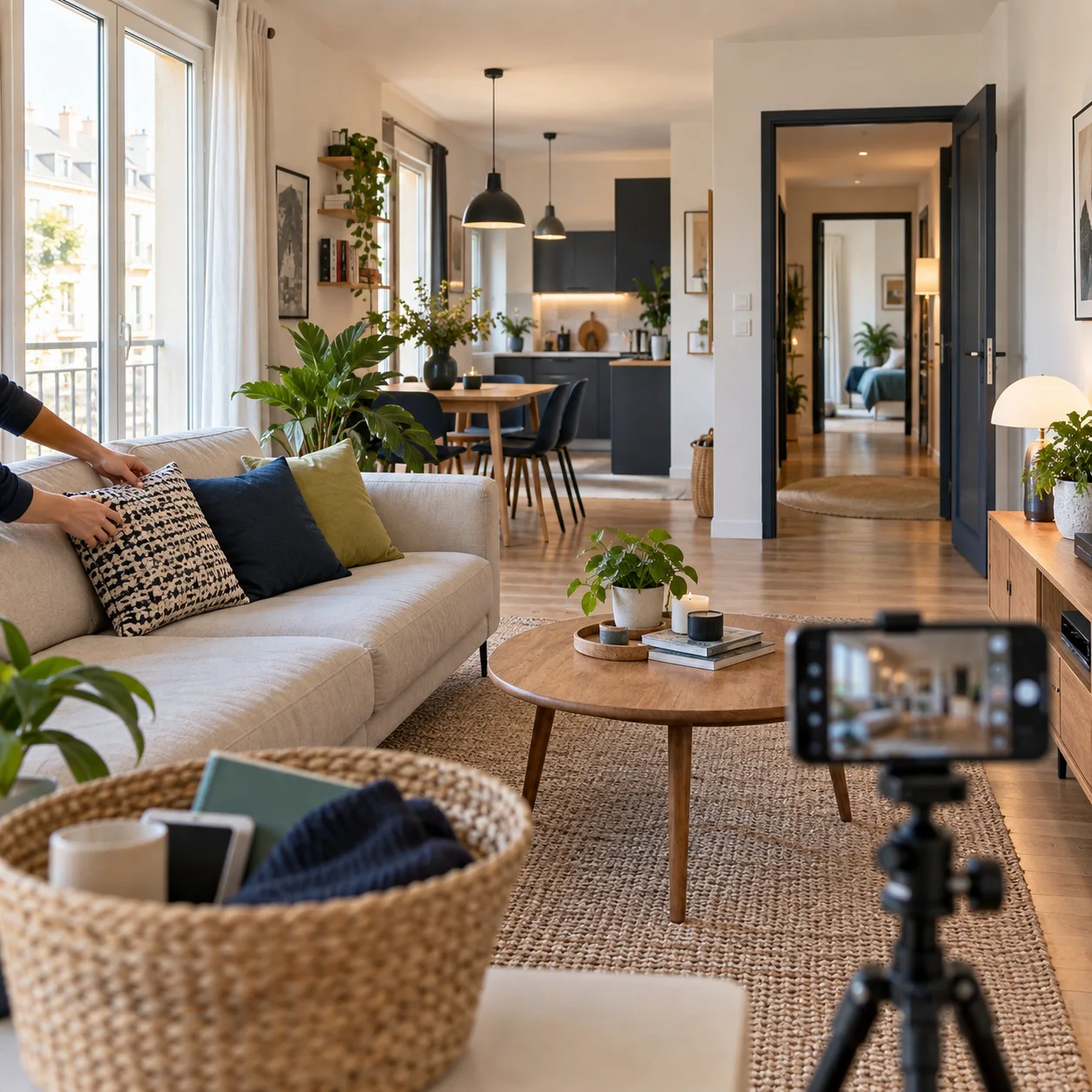 Préparer un logement lumineux avant une visite virtuelle